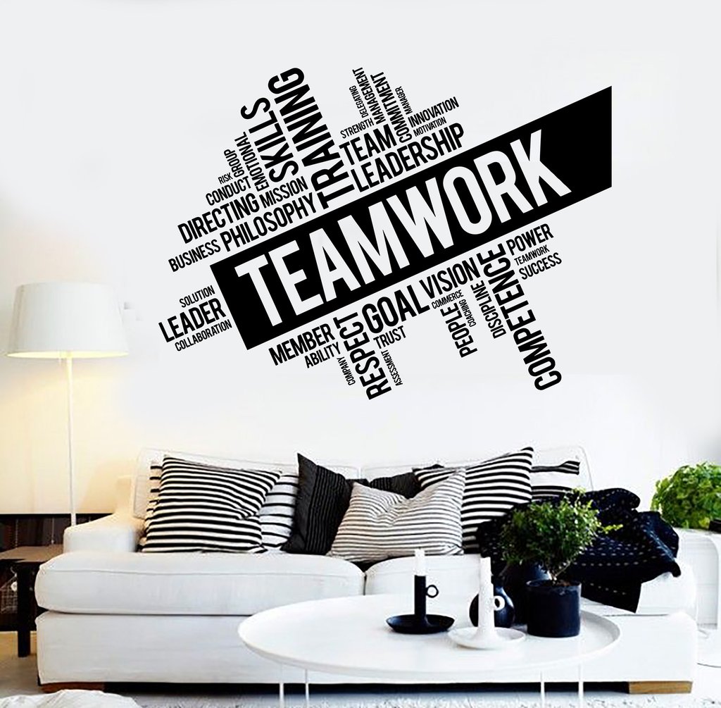 Adesivo de Parede Frase Teamwork