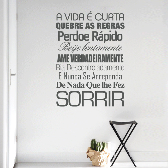 Featured image of post Adesivo De Parede Frases Para Quarto Adesivo de parede menino quarto infantil ora o santo anjo