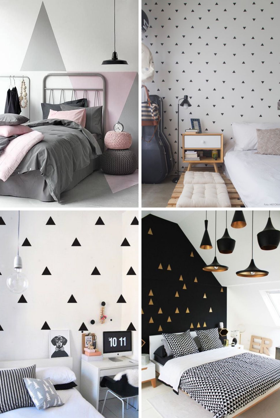 Adesivo para Parede de Quarto Triângulo