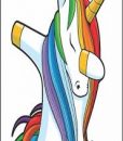 adesivo-de-porta-unicornio-dabbing-modelo-2 pattern