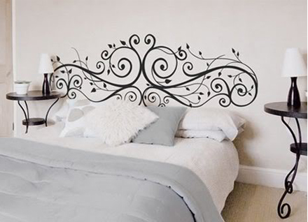 Adesivo de parede cabeceira da cama