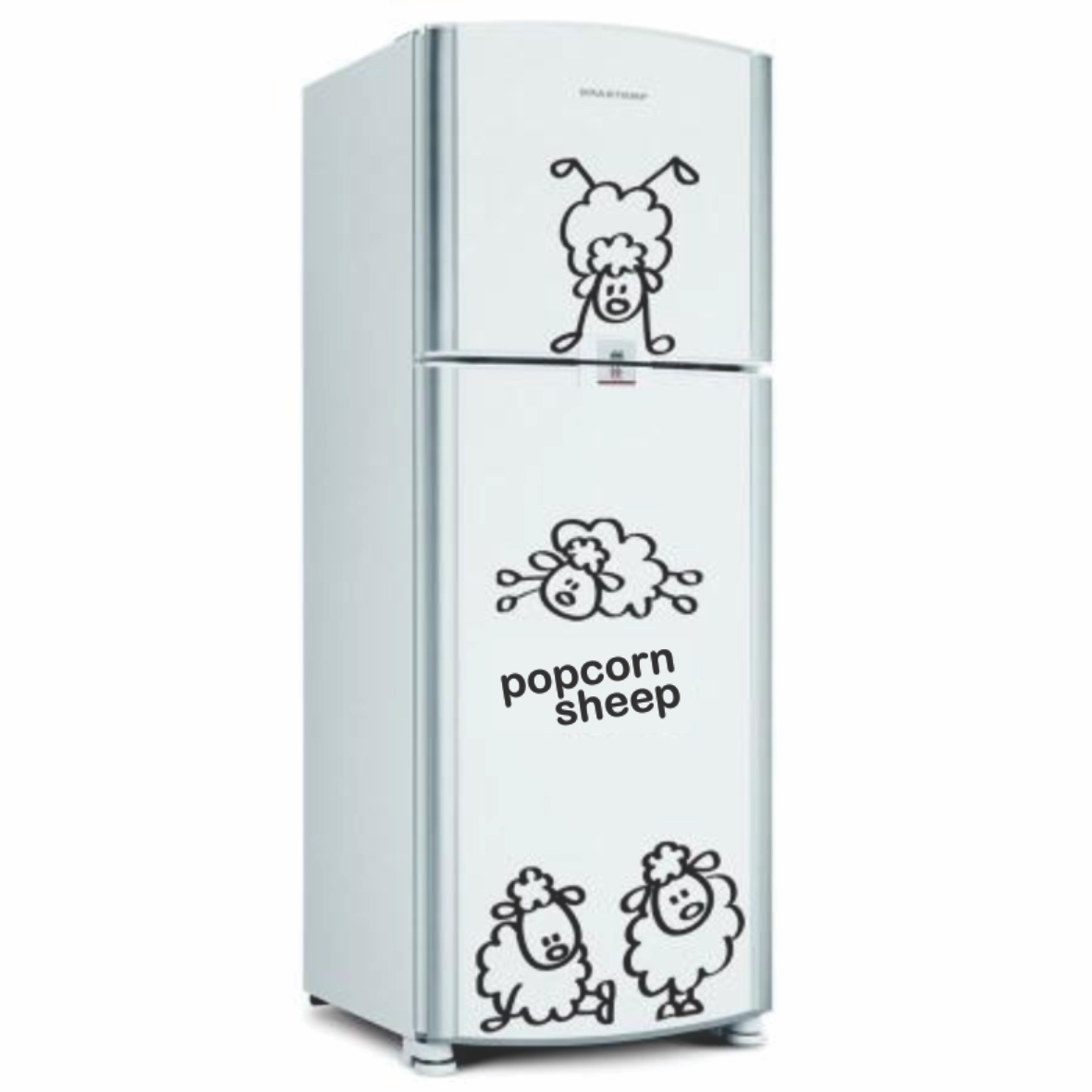 Adesivo para geladeira com ovelhas